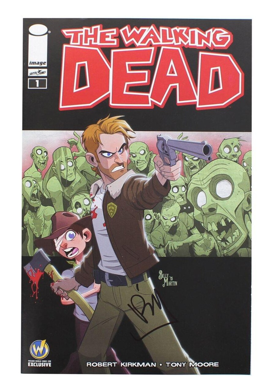 Image Comics The Walking Dead #1 | WW Tulsa Color Cover | AUTOGRAPHED - Billy Martin